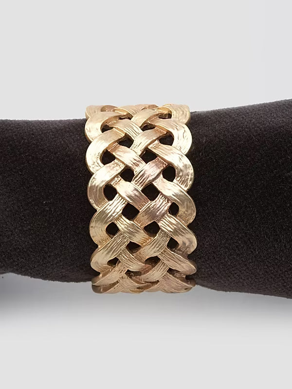 NAP RINGS BRAID GLD SET4