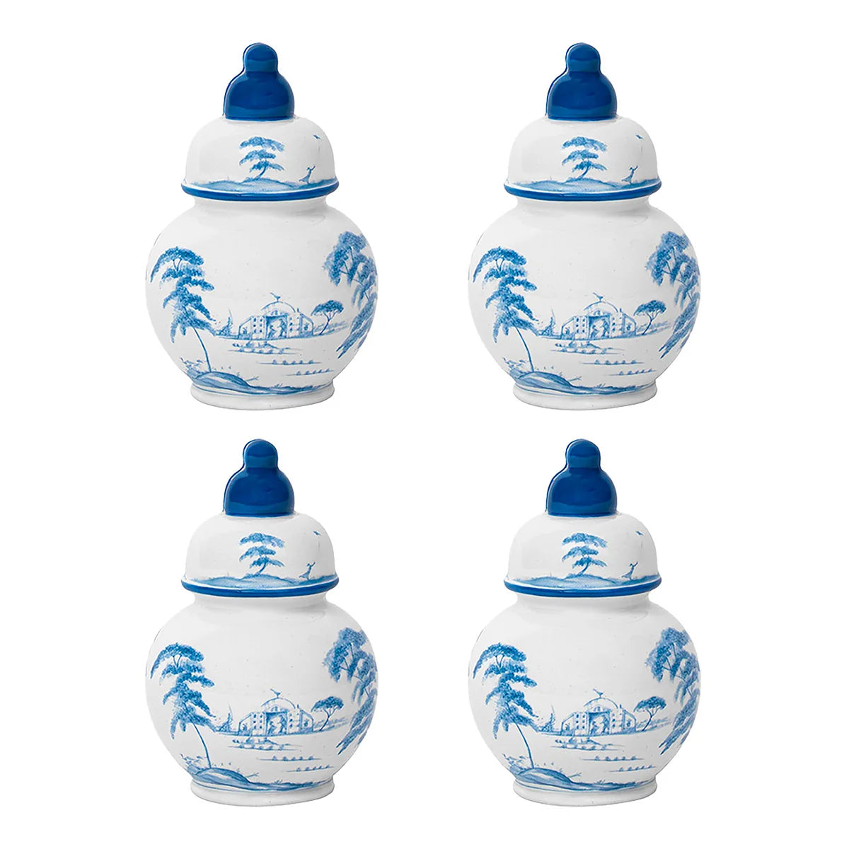 COUNTRY ESTATE PLACE CARD HOLDER SET OF 4 BLUE