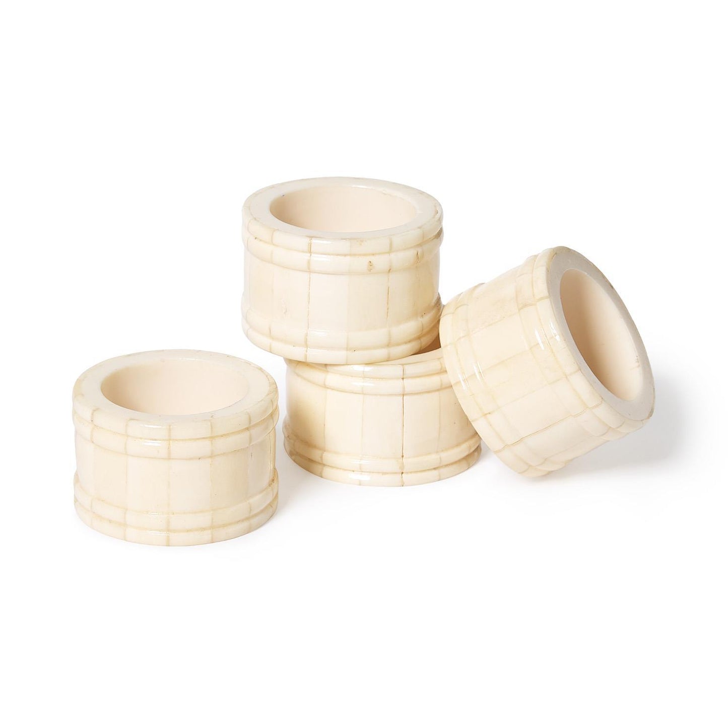 NAPKIN RINGS SET/4 IVORY BONE