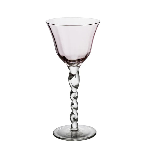 ADRIANA PINK WINE GLASS