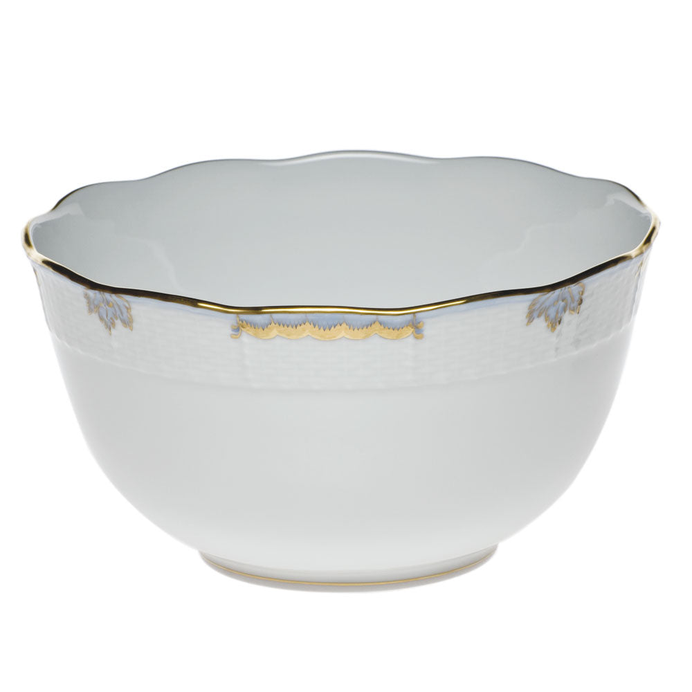 PRINCESS VIC.LT.BLUE ROUND BOWL
