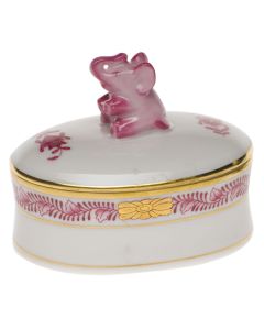 OVAL ELEPHANT BOX RASPBERRY