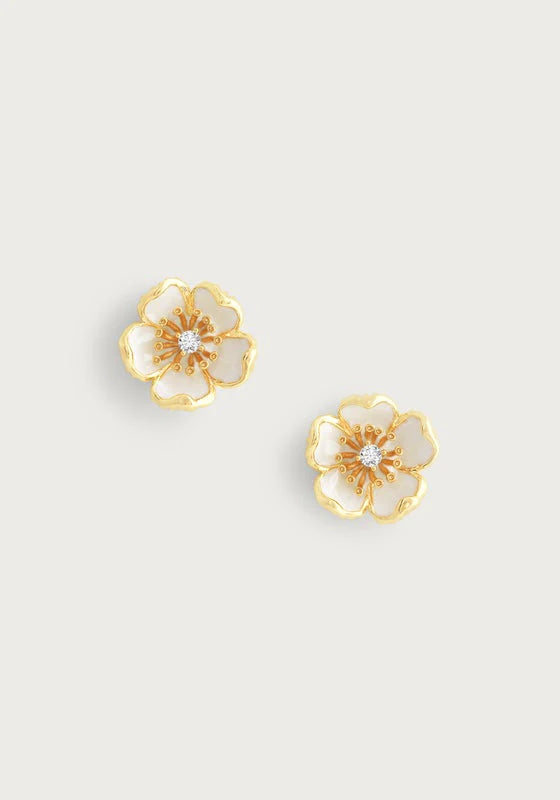 EARRINGS WILFLOWER ENAMEL STUDS