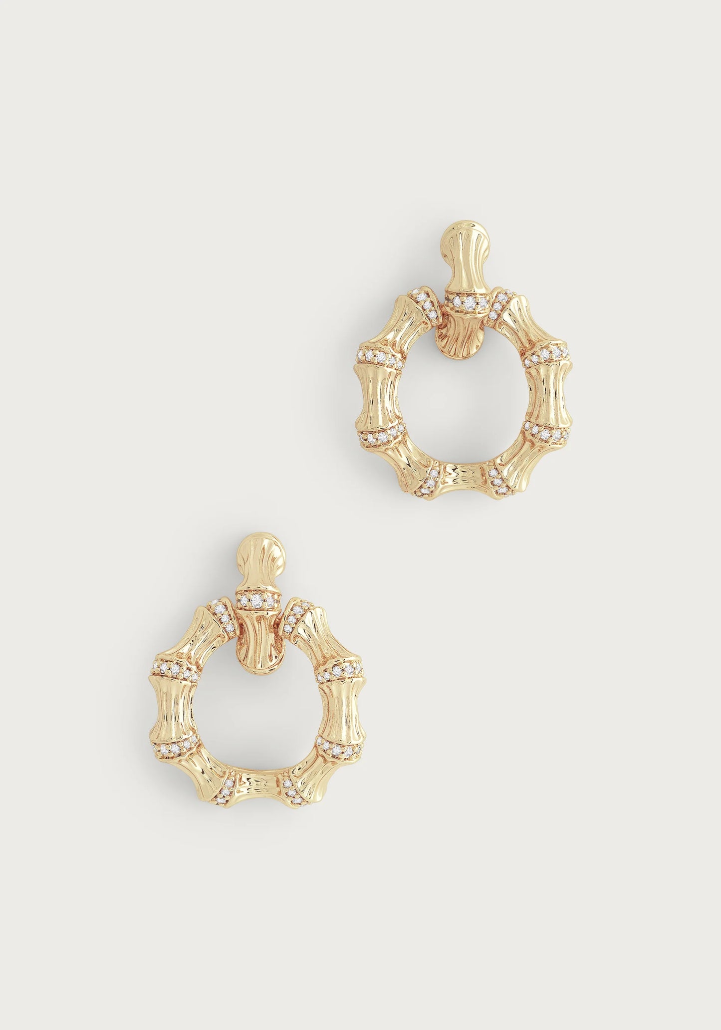 EARRINGS BAMBOO DOUBLE HOOP