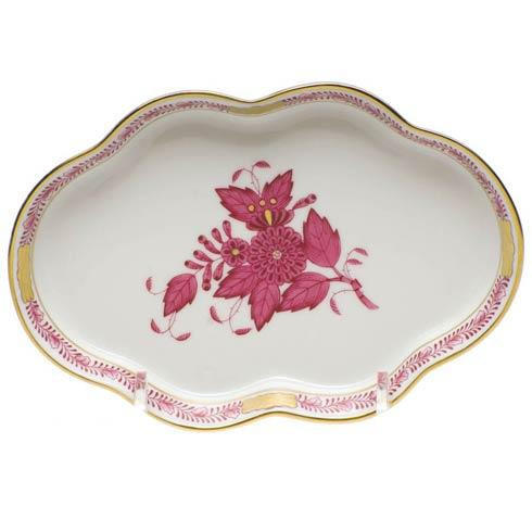 SMALL SCALLOP TRAY RASPBERRY