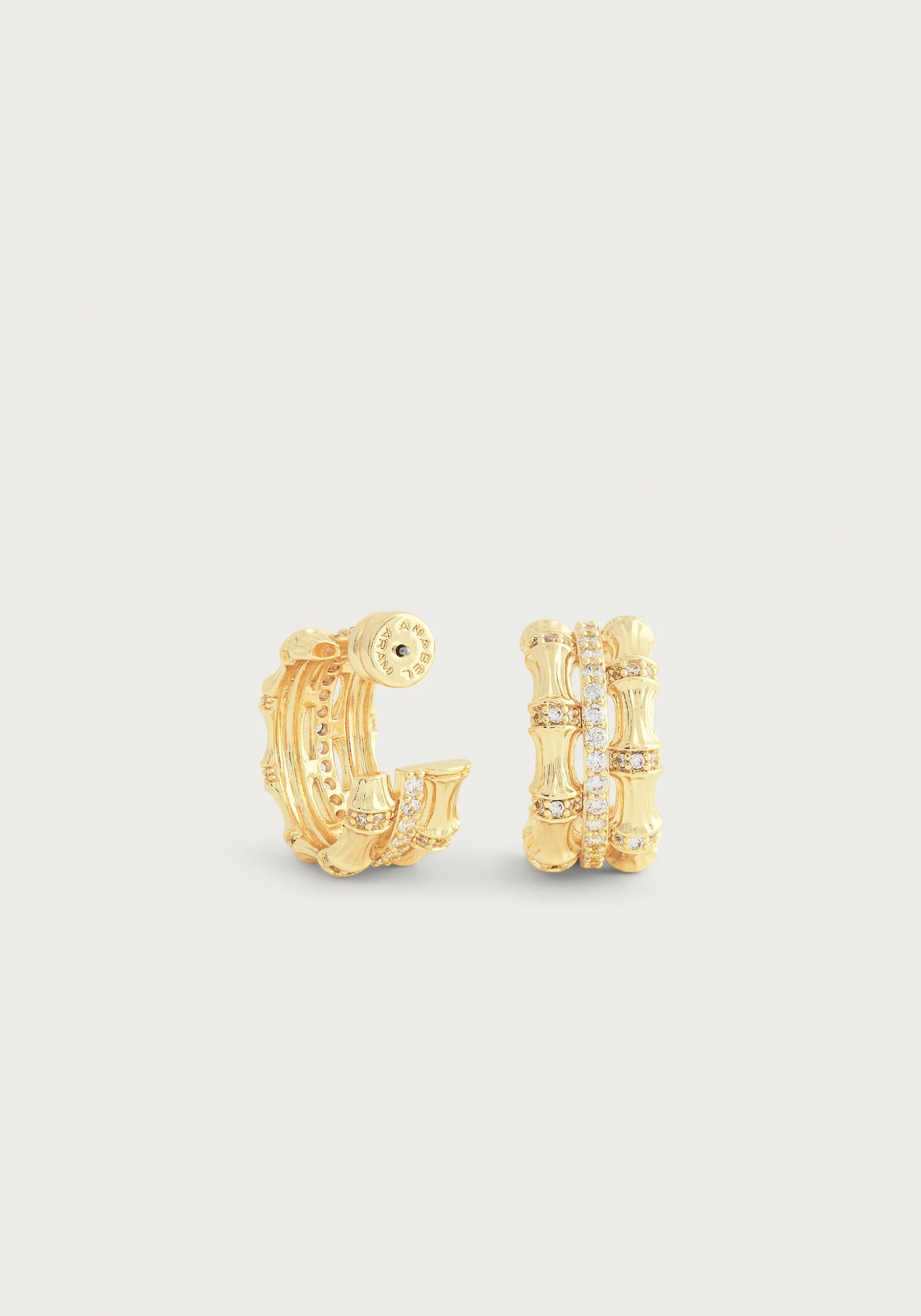 BAMBOO STACKED HOOP EARRINGS