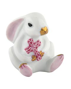 BUNNY W/CROSS RASPBERRY