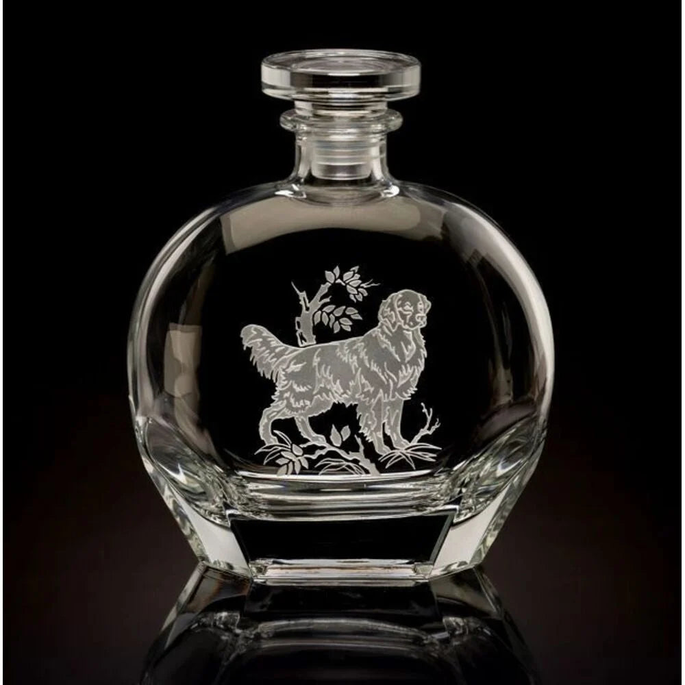 GOLDEN RETRIEVER ROUND DECANTER