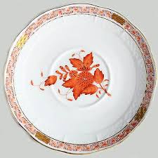 CHINESE BOUQUET RUST SAUCER