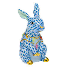 BUNNY W/X-MAS LIGHTS - BLUE