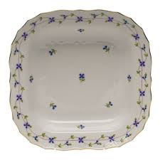 BLUE GARLAND SQ FRUIT BOWL