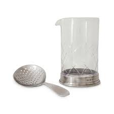 MIXING GLASS & STRAINER SET
