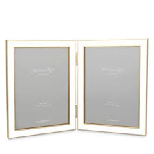 FRAME DOUBLE 5 X 7 WHITE ENAMEL