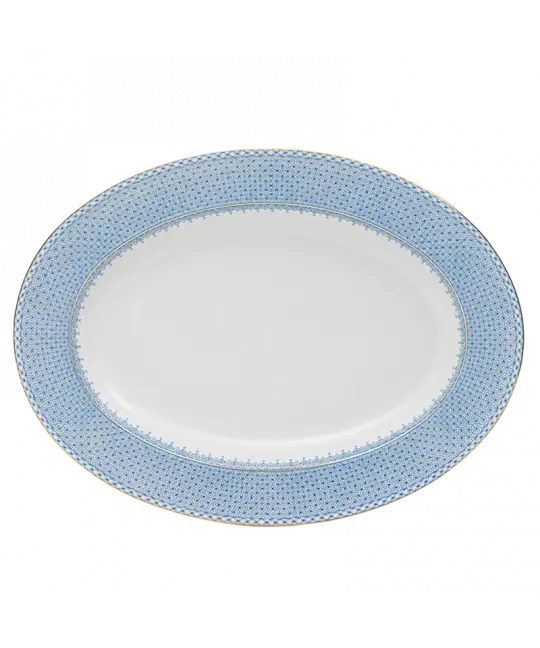 CORNFLOWER LACE OVAL PLATTER