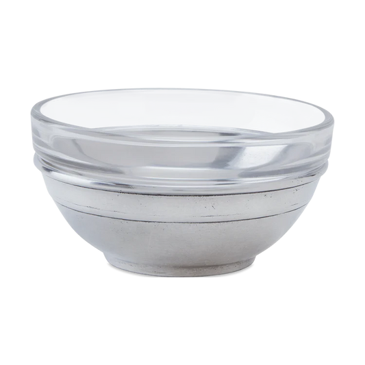 CONDIMENT DISH W/GLASS LARGE