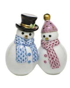 SNOWMAN COUPLE - BLUE/RASP
