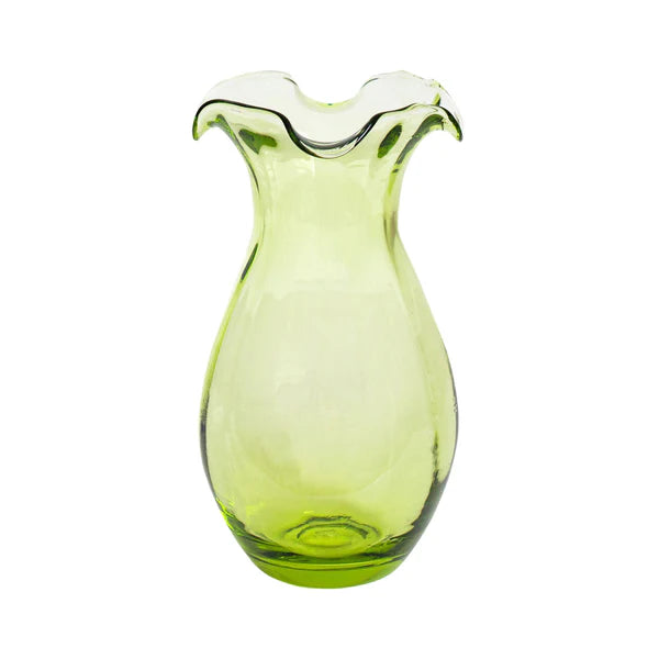 HIBISCUS SM.VERTICAL GREEN VASE