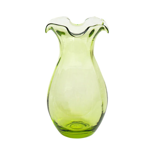 HIBISCUS SM.VERTICAL GREEN VASE