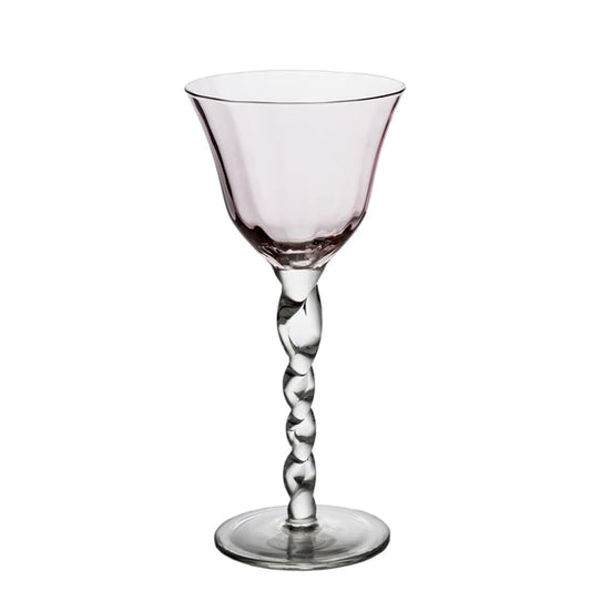 ADRIANA PINK WINE GLASS