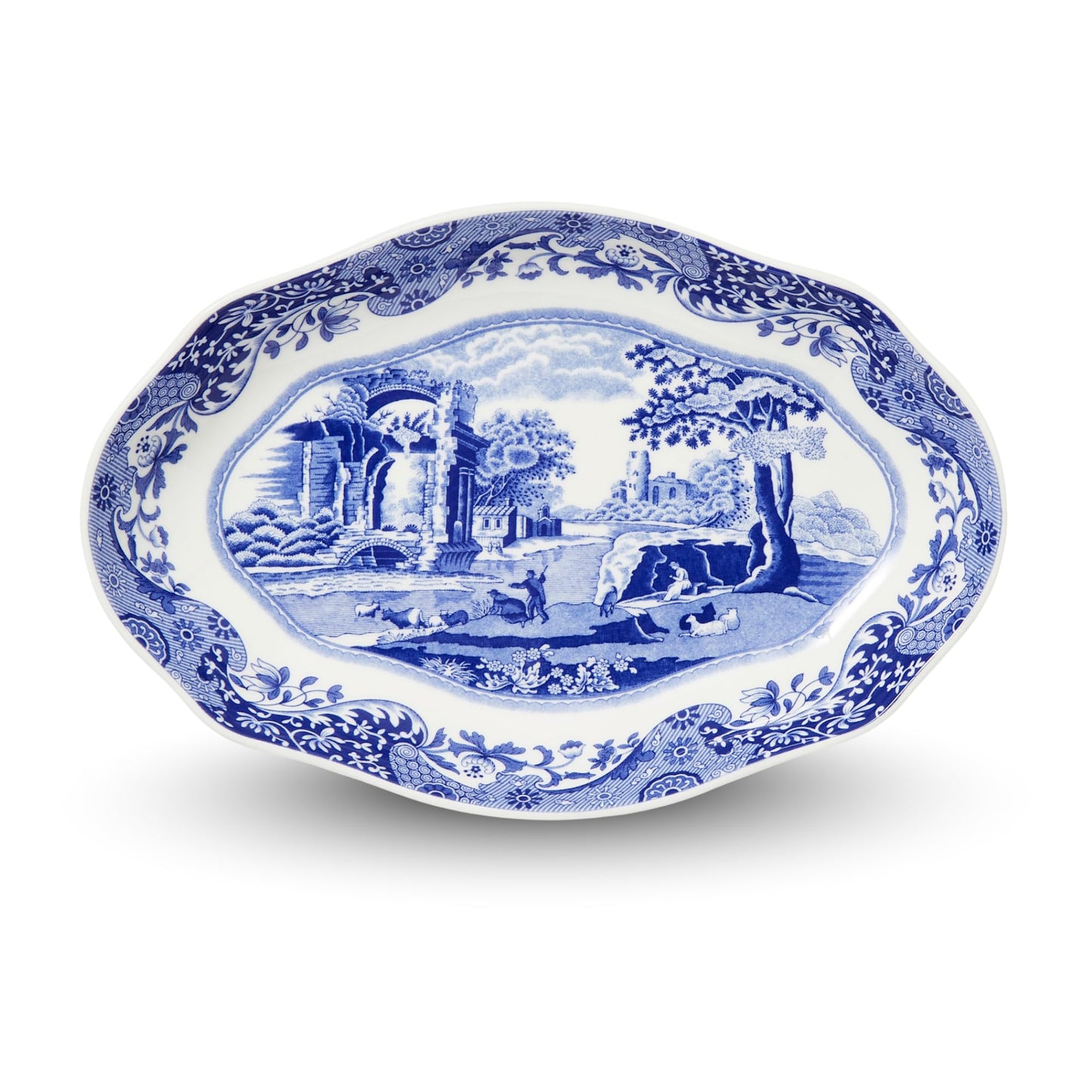 BLUE ITALIAN PICKLE DISH