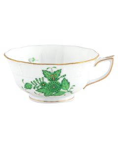 CHINESE BOUQUET CUP/SAUCER GREEN