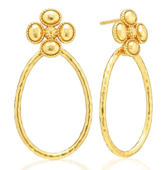 BERRY CLOVER TEARDROP EARRING GOLD