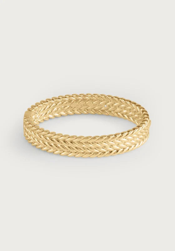 CHEVAL BRAID HINGED BANGLE-THICK