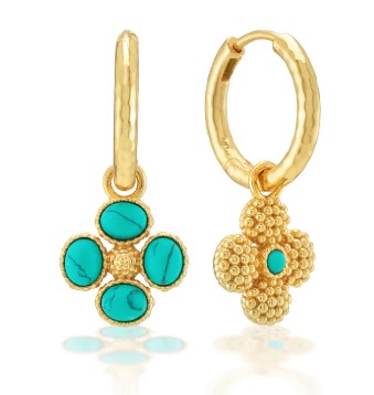 BERRY CLOVER HOOP DOUBLE TURQ