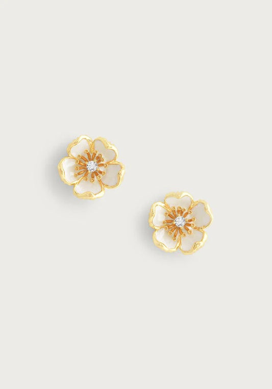 EARRINGS WILFLOWER ENAMEL STUDS
