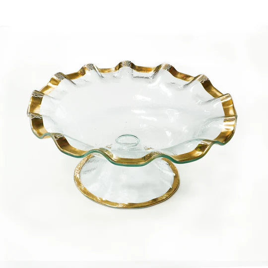 RUFFLE 13" FOOTED BOWL  G182