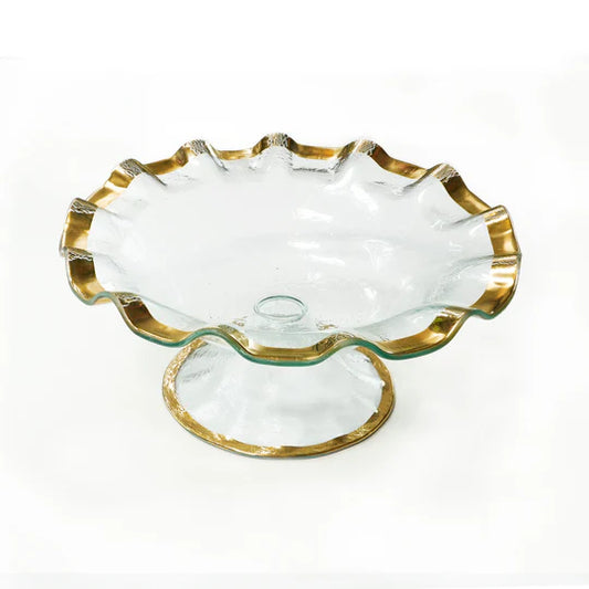 RUFFLE 13" FOOTED BOWL  G182