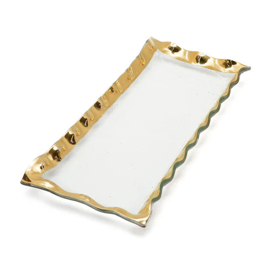 RUFFLE 17.5" X 6.5" RECT. TRAY G183