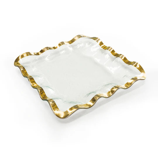 RUFFLE 15" SQUARE TRAY G205