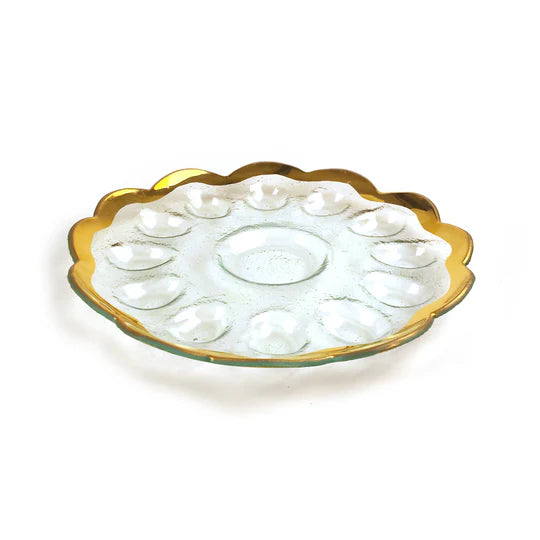 DEVILED EGG PLATTER IN GOLD