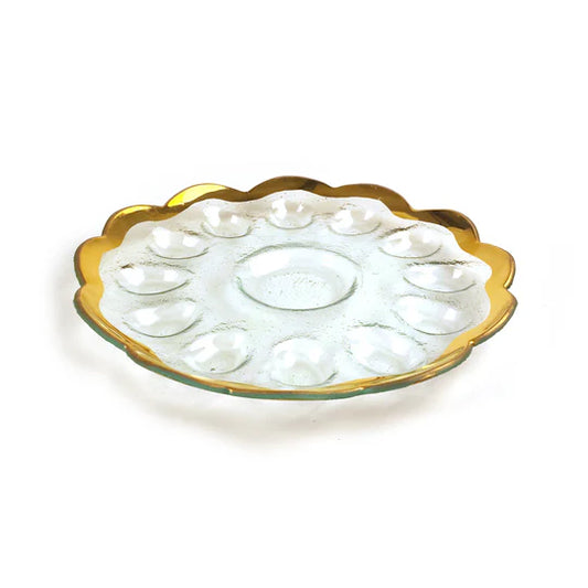 DEVILED EGG PLATTER IN GOLD