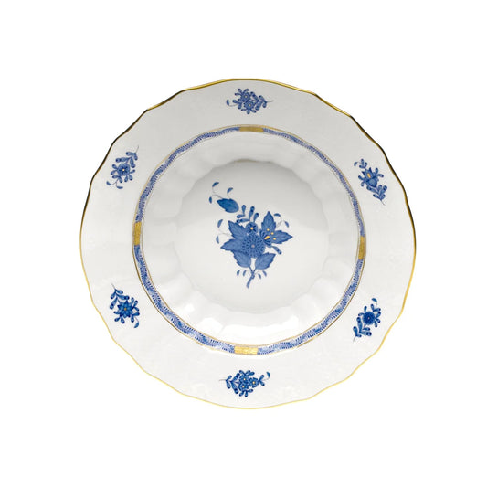 CH.BOUQ.BLUE RIM SOUP 9.5 IN