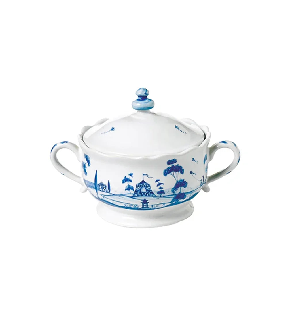 COUNTRY ESTATE BLUE SUGAR BOWL