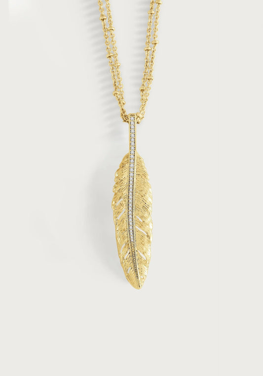 NECKLACE LARGE FEATHER