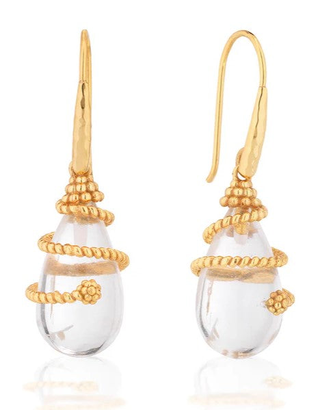 LILY DROP EARRINGS CL.QUARTZ