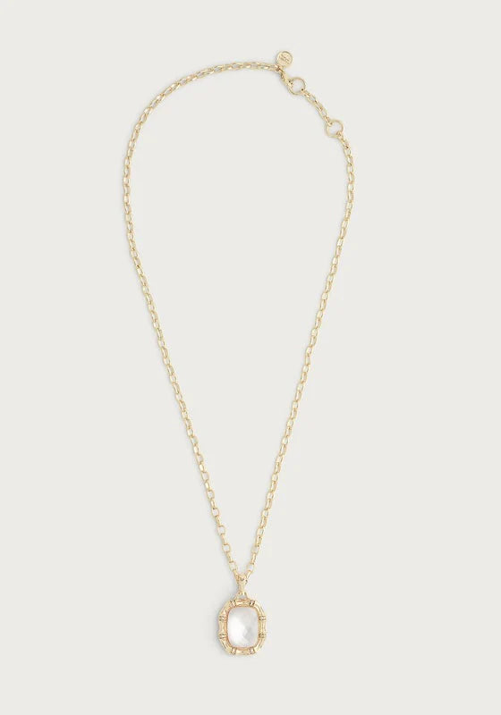 NECKLACE BAMBOO W/MOP PENDANT