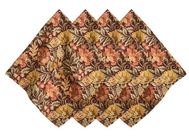 WILLA SET/4 NAPKINS - AMBER
