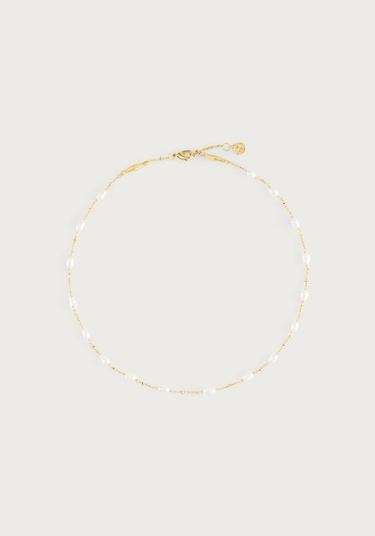MILOS BEADED NECKLACE PEARL