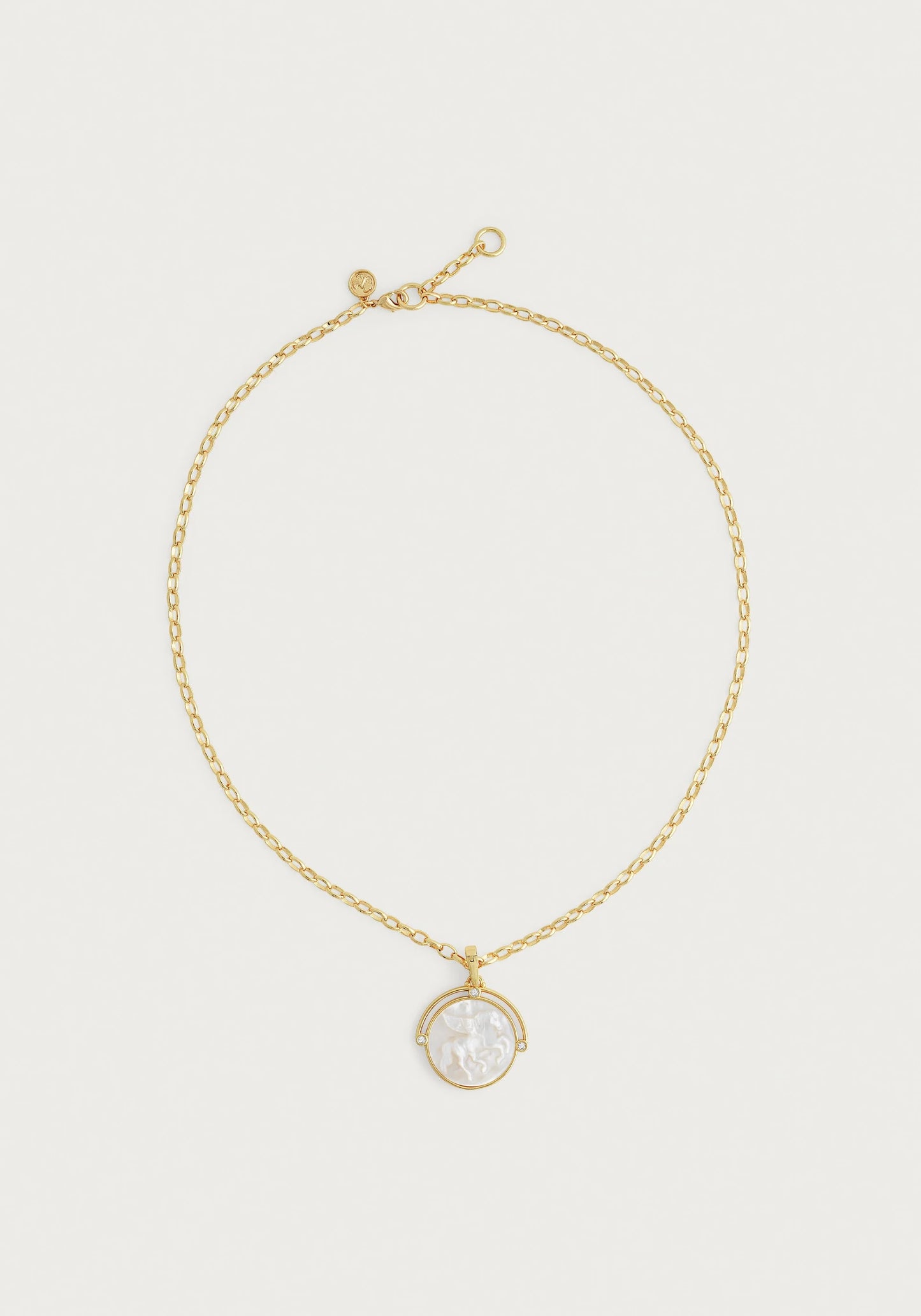NECKLACE PEGASUS PEARL COIN