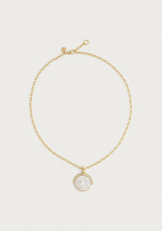 NECKLACE PEGASUS PEARL COIN
