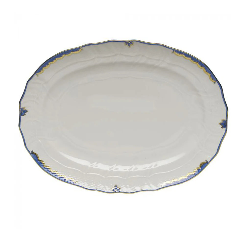 PRINCESS VIC.LT.BLUE PLATTER 15 INCH