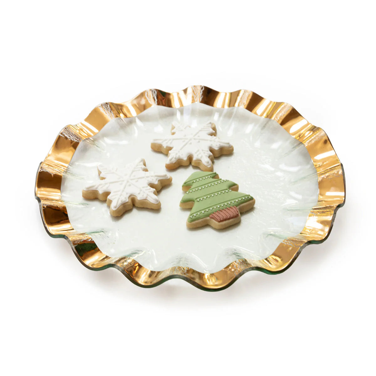 RUFFLE 15" ROUND PLATTER