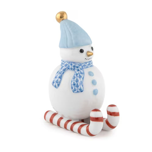 SKIING SNOWMAN BLUE