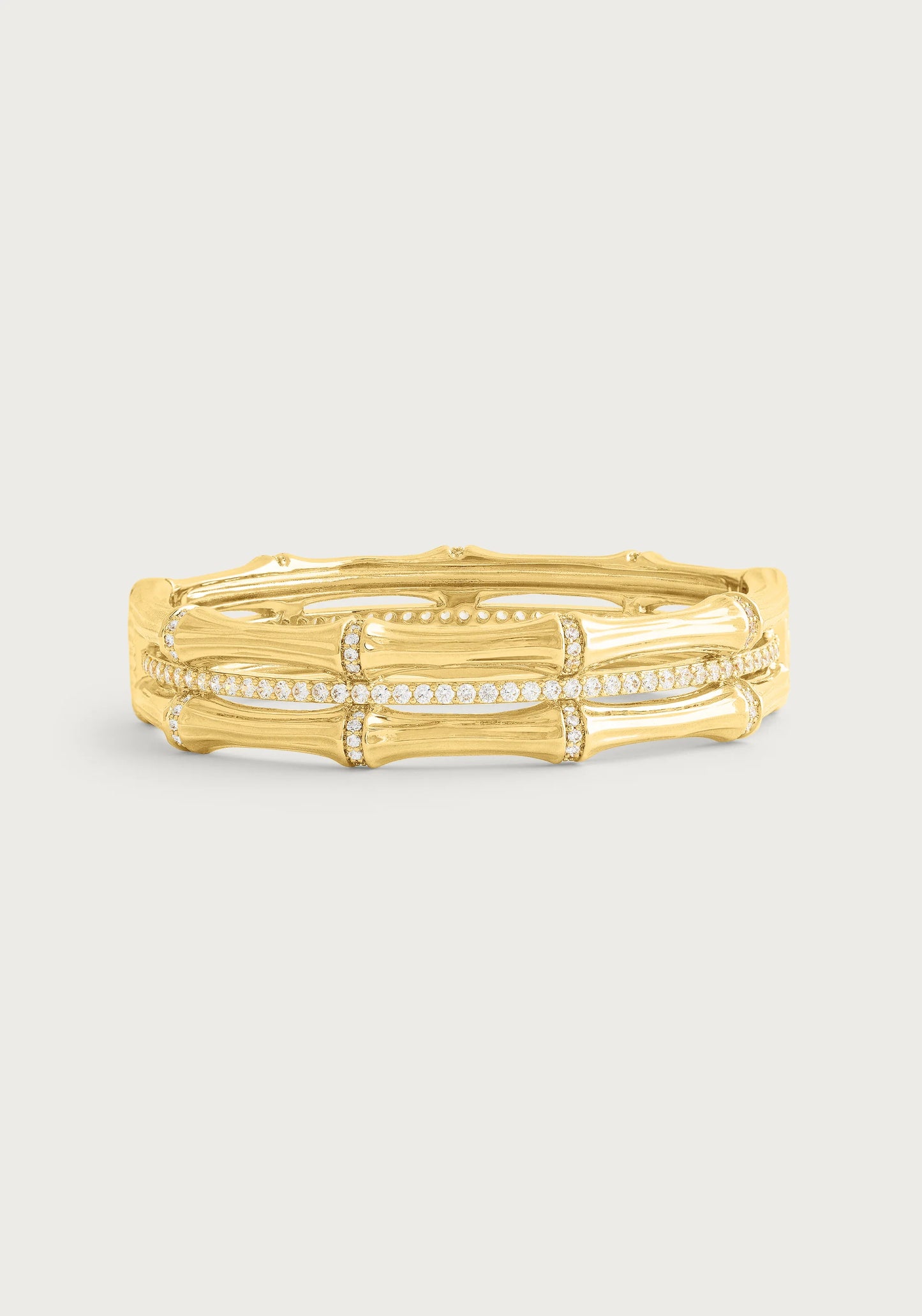 BAMBOO STACKED HINGED BRACELET