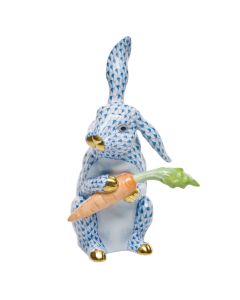 LG BUNNY W/CARROT BLUE