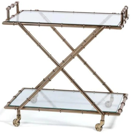 METAL BAMBOO BAR CART